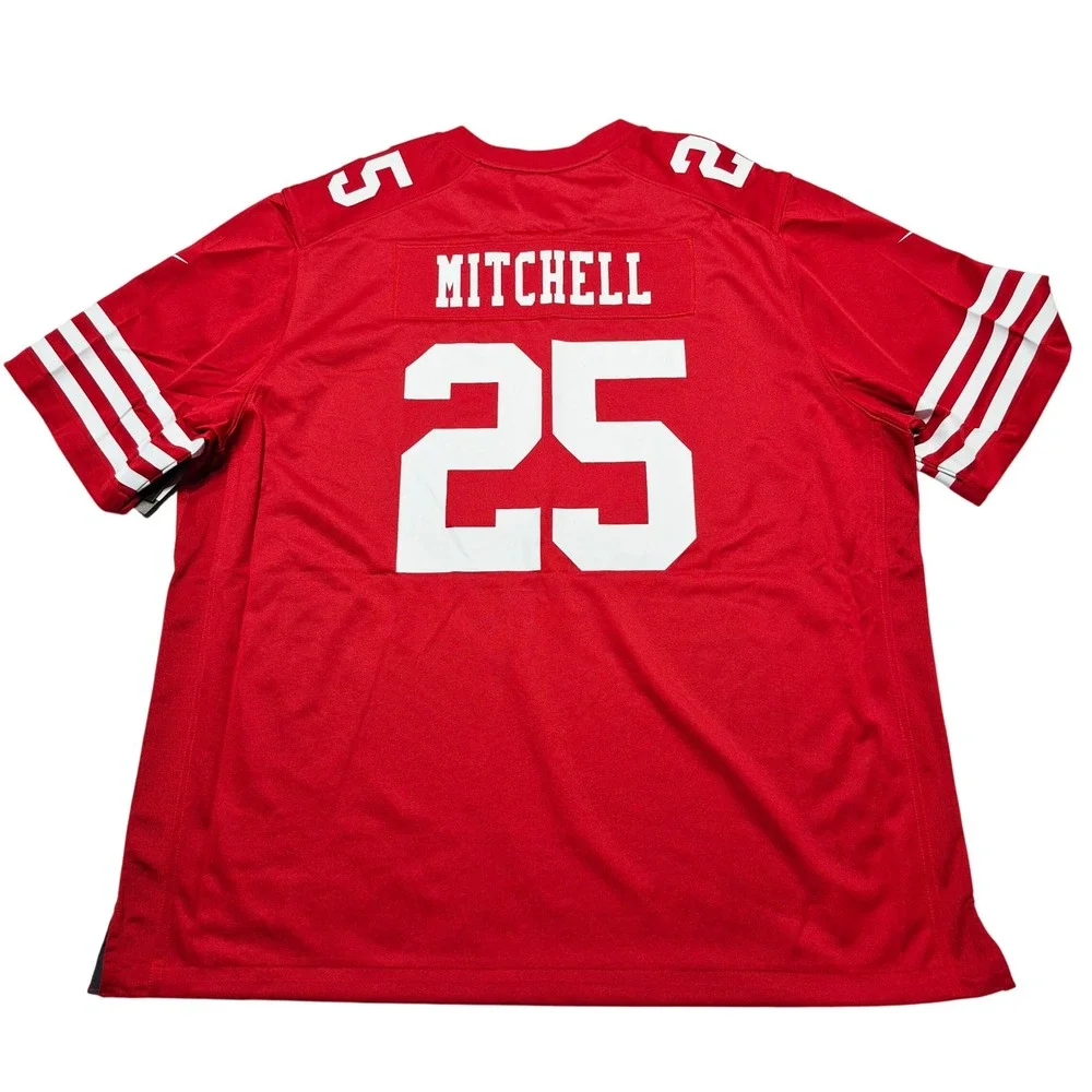 Elijah Mitchell San Francisco 49ers Nike Game Jersey Scarlet Red Men's Size 3XL